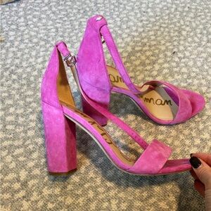 Pink Suede Heels